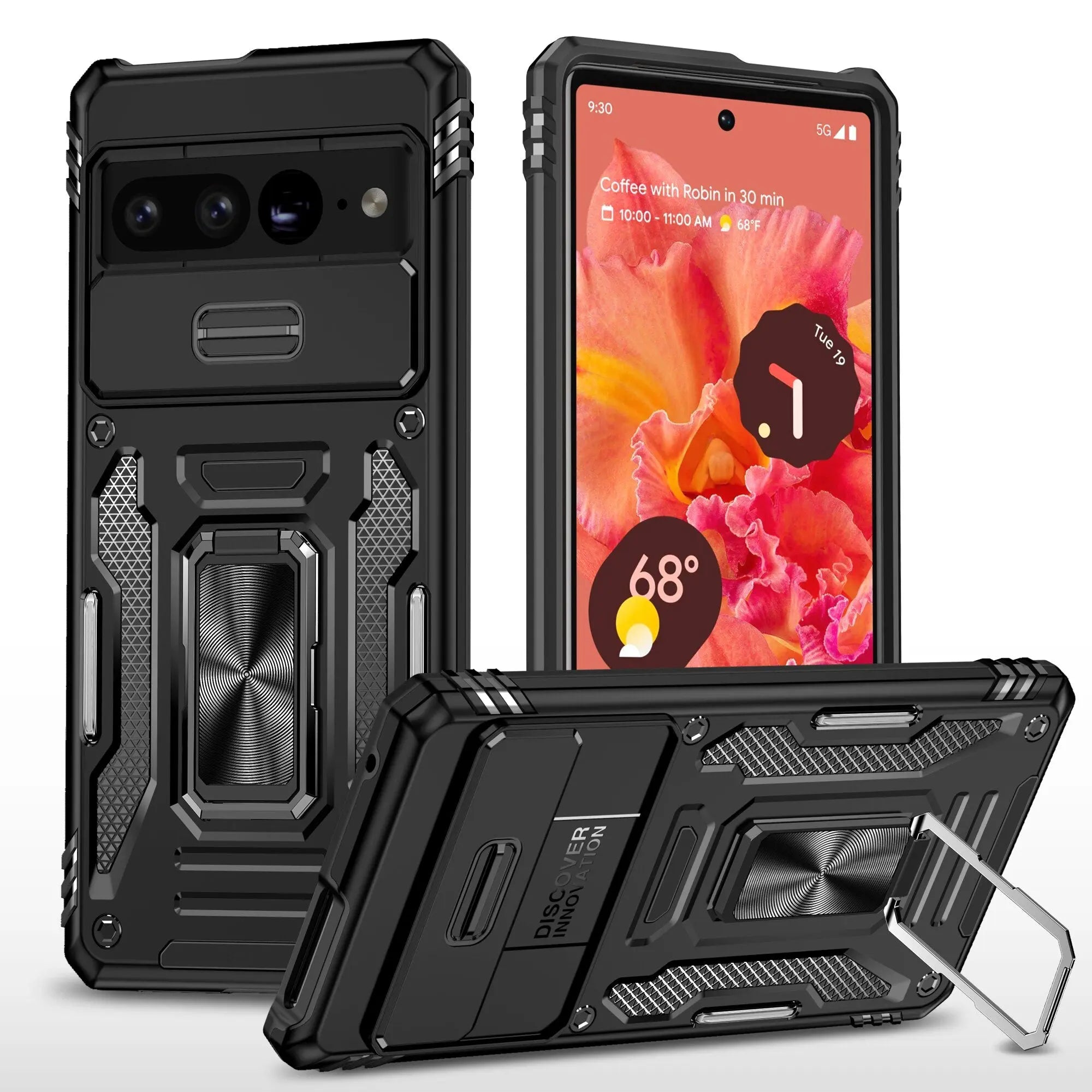 Pinnacle Kickstand Ring Shockproof Case For Google Pixel 7 Pro - Pinnacle Luxuries