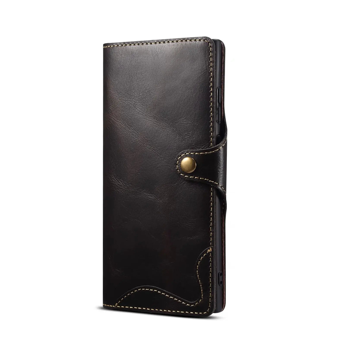 For Samsung Galaxy S23 S22 Ultra S21 S20 S10 Plus S9 Note 8 9 10 20 100% Real Cowhide Leather Case Vintage Card Bag Wallet Cover - Avontic