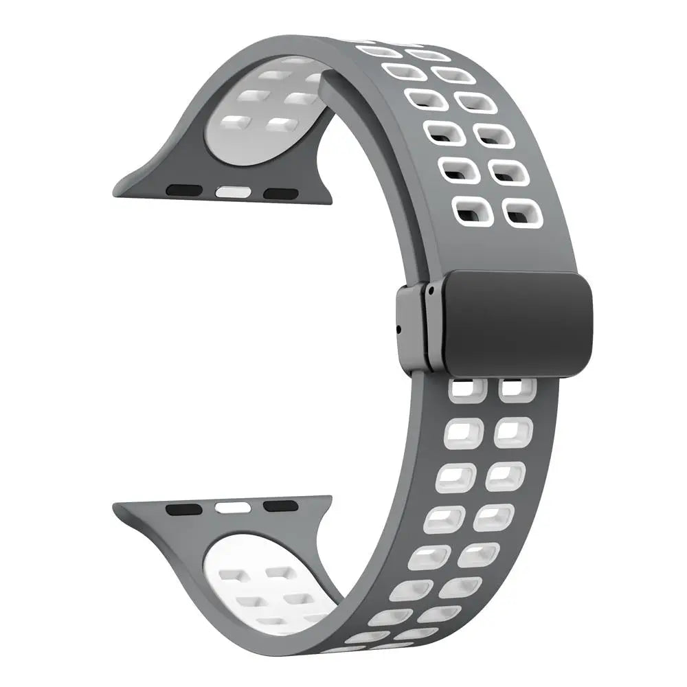 MagSport Silicone Band: Magnetic Metal Buckle Sport Band for Apple Watch - Pinnacle Luxuries
