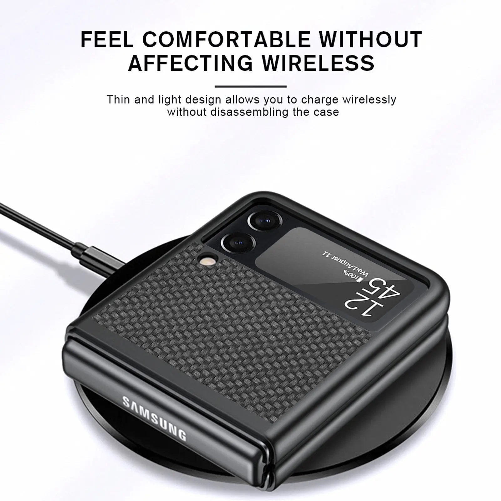 Ultra Thin Carbon Fiber Case For Samsung Galaxy Z Flip Phone - Pinnacle Luxuries