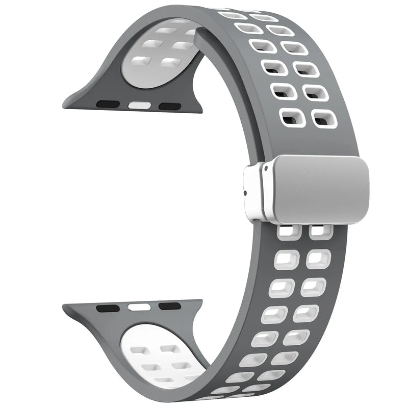 MagSport Silicone Band: Magnetic Metal Buckle Sport Band for Apple Watch - Avontic