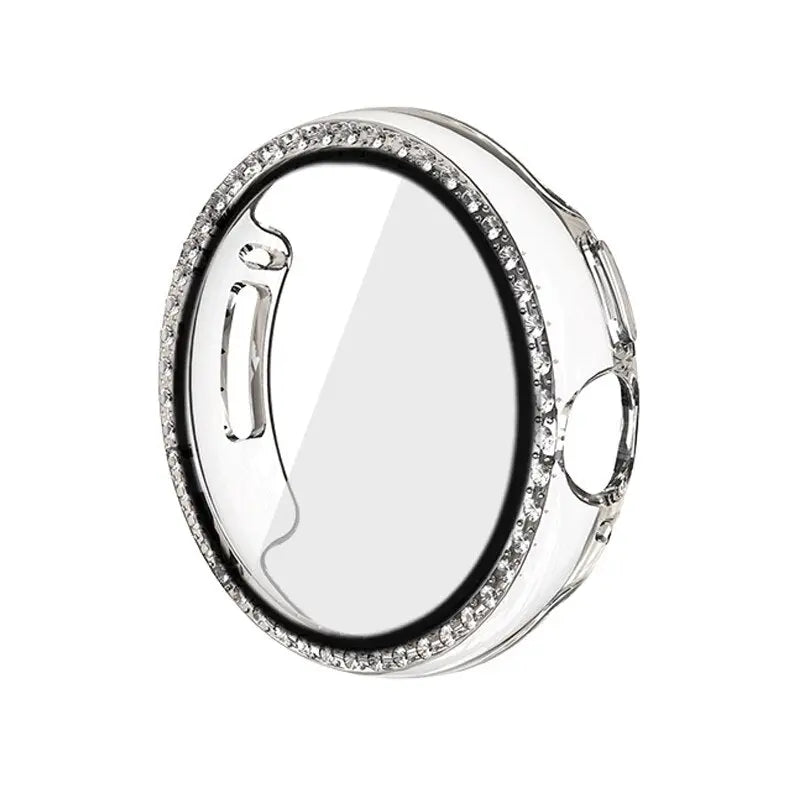 Diamond Case+Glass for Google Pixel Watch Strap PC Bumper Screen Protector Full Bling Cover for Google Pixel Watch Accessories - Pinnacle Luxuries