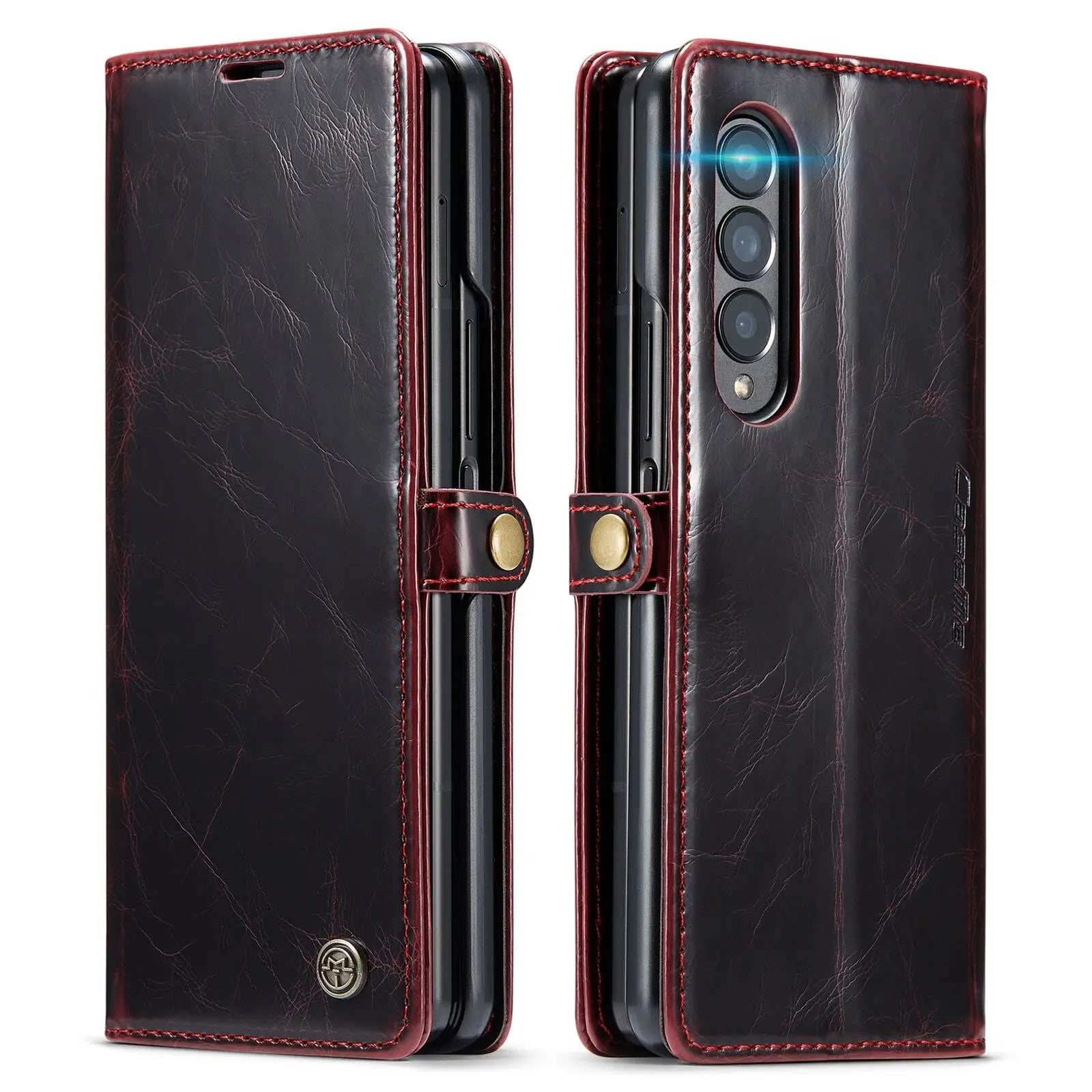 Premium Leather Wallet Case For Samsung Galaxy Z Fold 4 - Pinnacle Luxuries