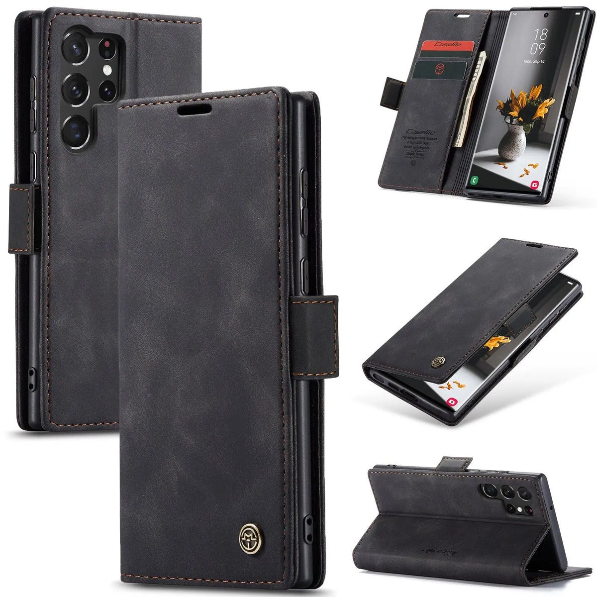 Avontic Premium Leather Wallet Case Samsung Galaxy S23 Ultra - Avontic