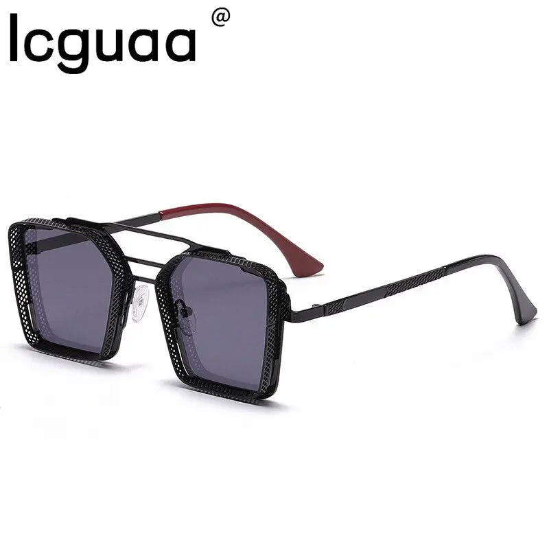 Pinnacle Square Framed Steampunk Sunglasses - Pinnacle Luxuries