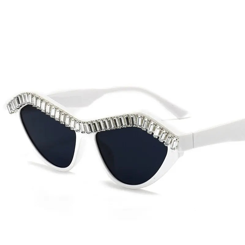 Cat Eyes Diamond Rhinestone Sparkling Women's Sunglasses - Pinnacle Luxuries