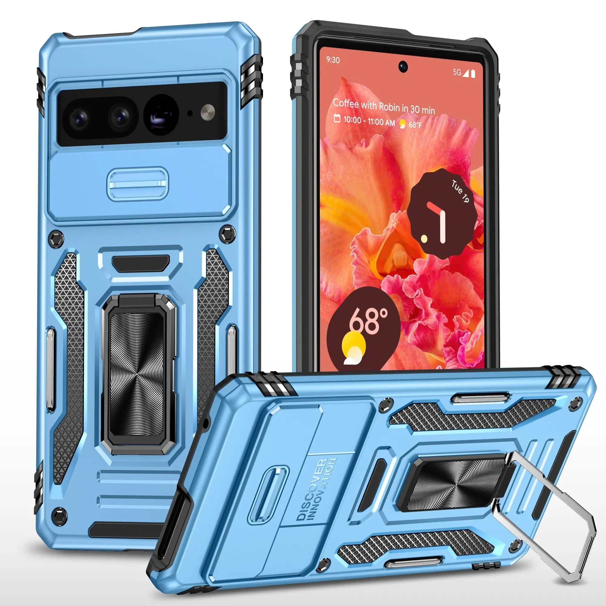 Pinnacle Kickstand Ring Shockproof Case For Google Pixel 7 Pro - Pinnacle Luxuries