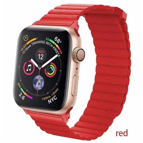 Apple Watch Genuine Leather Loop Band Magnetic Closure - Pinnacle Luxuries