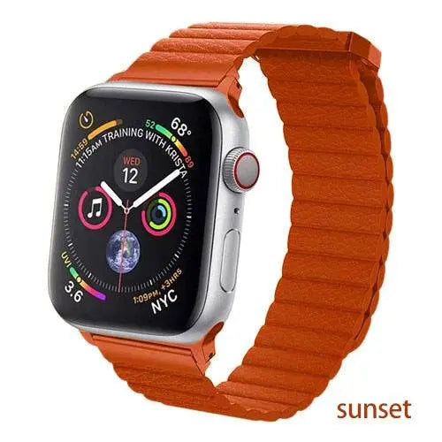 Apple Watch Genuine Leather Loop Band Magnetic Closure - Pinnacle Luxuries