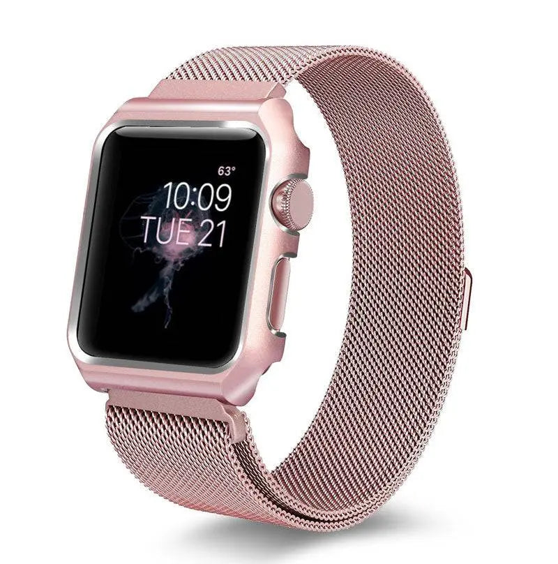 Apple Watch Series 5 Pristine Stainless Steel Mesh Loop Band Case - Pinnacle Luxuries
