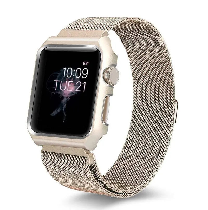 Apple Watch Series 5 Pristine Stainless Steel Mesh Loop Band Case - Pinnacle Luxuries