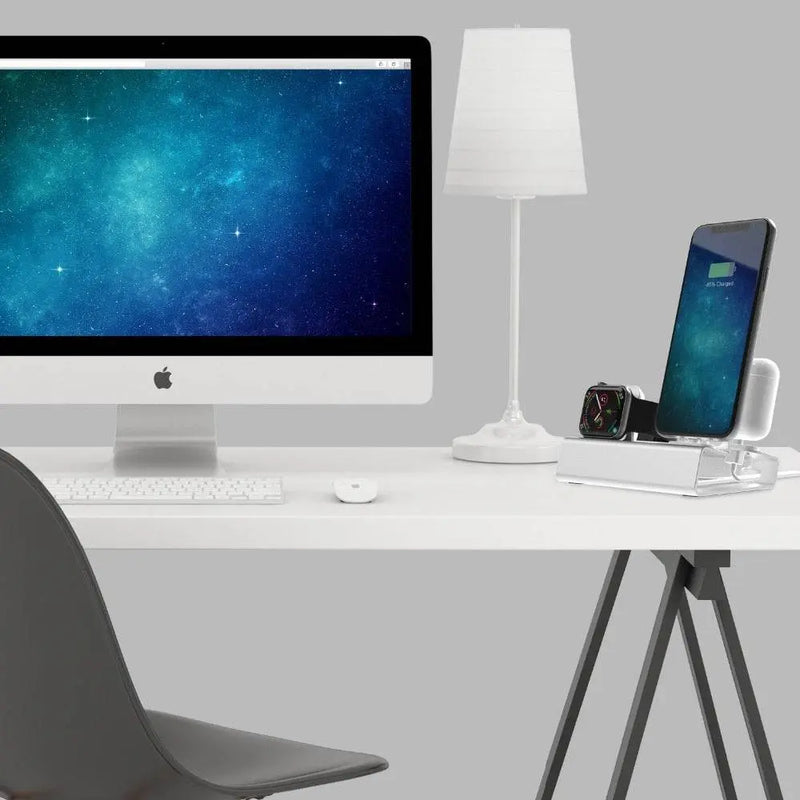 Avontic Apple 3 in 1 Aluminum Wireless Charging Stand Dock Station - Avontic