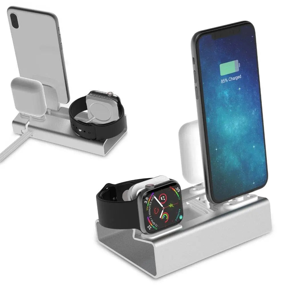 Pinnacle Apple 3 in 1 Aluminum Wireless Charging Stand Dock Station - Pinnacle Luxuries