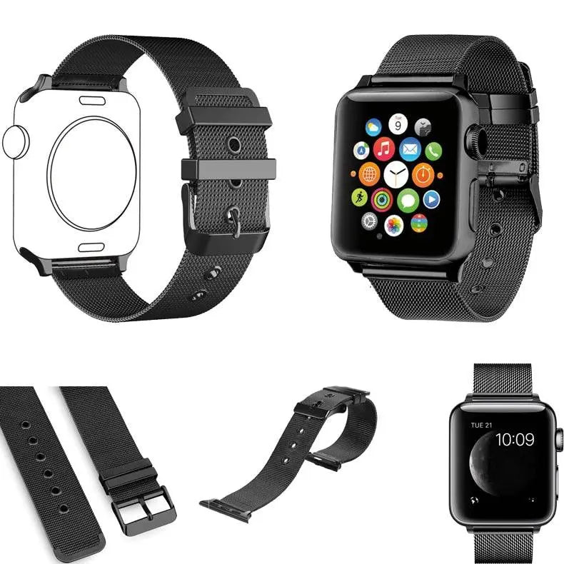 Apple Watch Series 5 Stainless Steel Mesh Band - Pinnacle Luxuries
