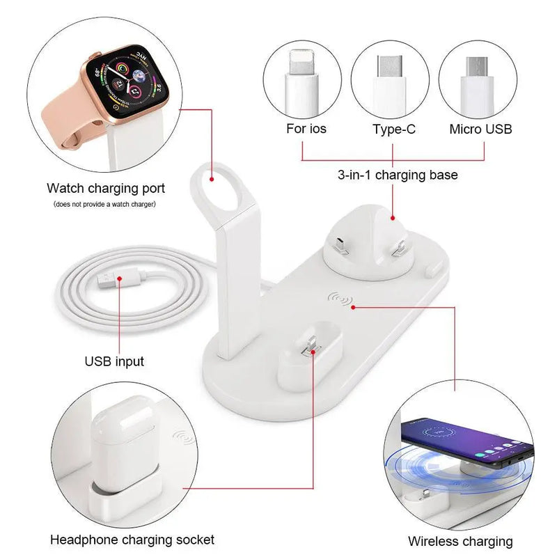 Avontic Premium Apple 4 In 1 Rapid Charging Stand Dock Station - Avontic