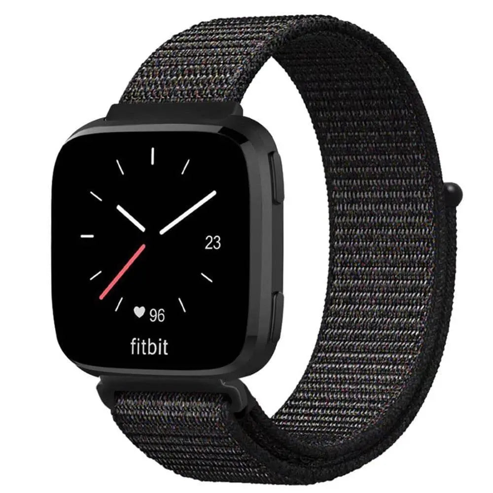 Woven Band Fitbit Versa Special Edition Smartwatch Charcoal Woven