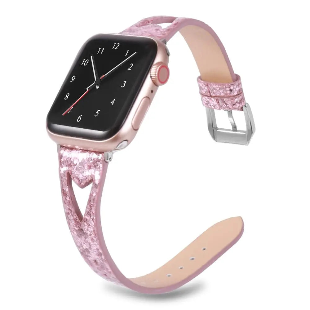 Women's Premium Thin Genuine Leather Apple Watch Band - Avontic