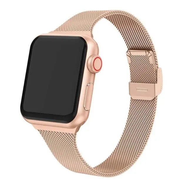 Premium Thin Stainless Steel Mesh Band For Apple Watch - Avontic
