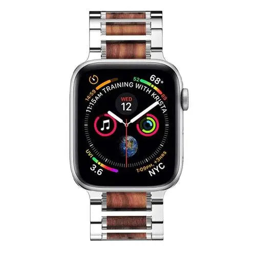 Premium Grade Wooden Steel Custom Apple Watch Band - Avontic