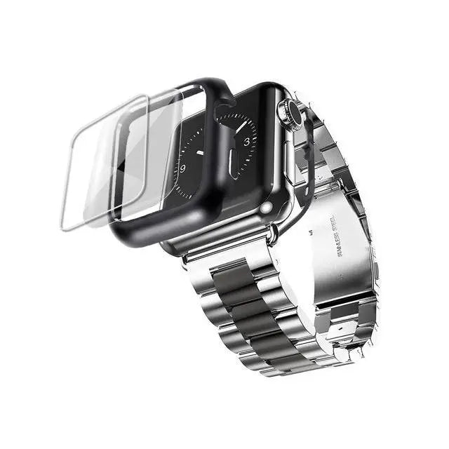 Premium Luxury Stainless Steel Apple Watch SE Series 6 Band Case - Avontic