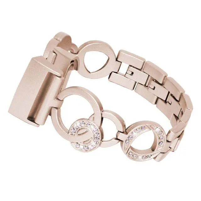 Fitbit Charge 3 & 4 Diamond Princess Stainless Steel Band - Pinnacle Luxuries