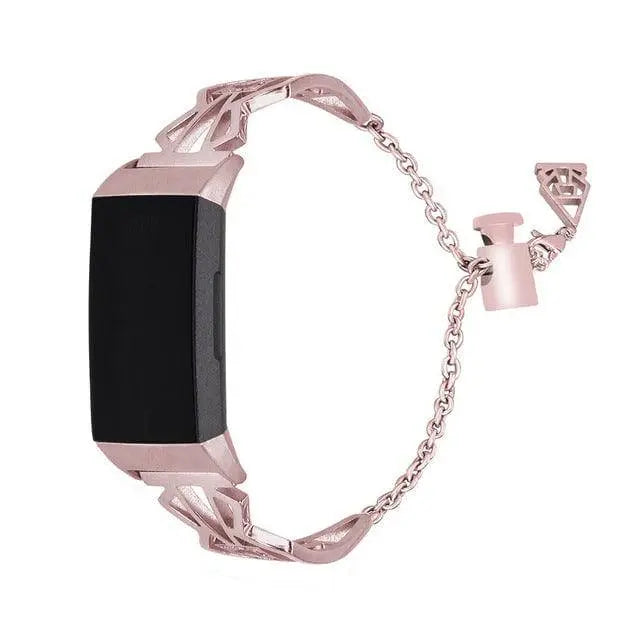 Fitbit Charge 3 & 4 Stainless Steel Diva Bracelet Band - Avontic