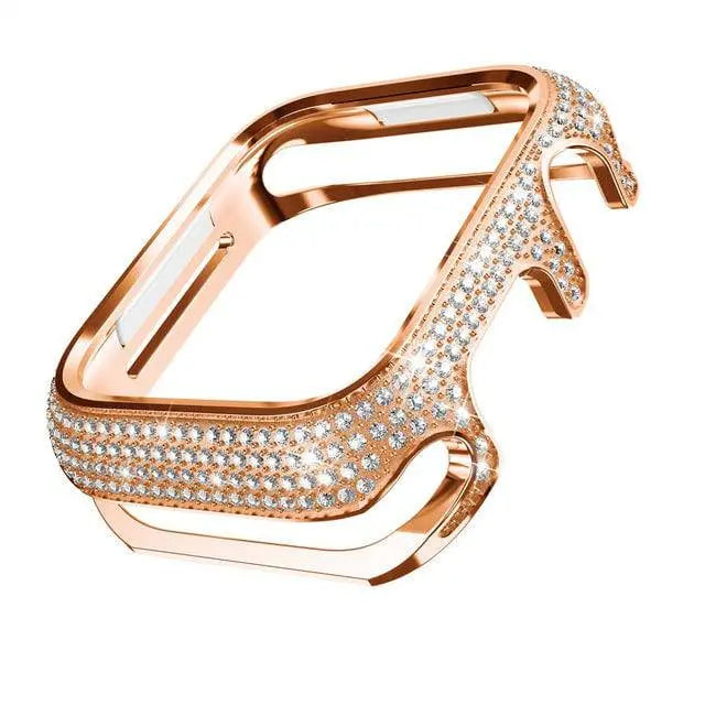 18 Karat Rose Gold Plated Screen Protector Case Bezel For Apple Watch SE Series 6 - Pinnacle Luxuries