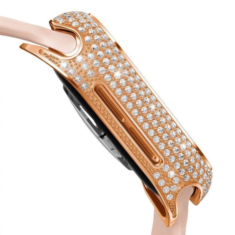 18 Karat Rose Gold Plated Screen Protector Case Bezel For Apple Watch SE Series 6 - Avontic