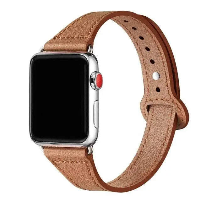 Genuine Leather Womens Thin Band For Apple Watch - Avontic