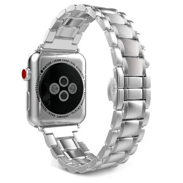 Pinnacle Stainless Steel Bandit Apple Watch Band - Pinnacle Luxuries
