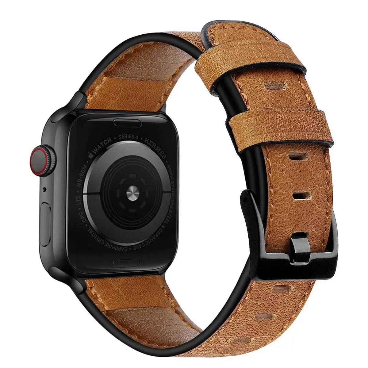 American Spartan Genuine Leather Apple Watch Band And Steel Case - Pinnacle Luxuries