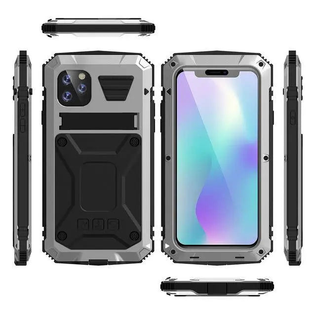 iPhone X XS Max XR Case 360 Full Military Grade Metal Aluminum Armor - Pinnacle Luxuries