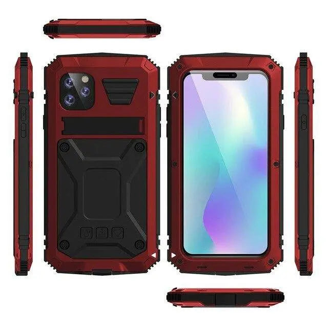 iPhone X XS Max XR Case 360 Full Military Grade Metal Aluminum Armor - Pinnacle Luxuries