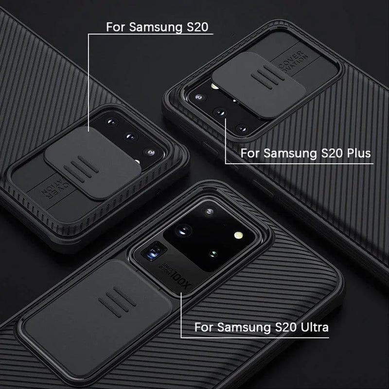 Samsung Galaxy Phone S20 S20+ Plus Ultra Camera Lens Protective Carbon Fiber Cover Case - Avontic