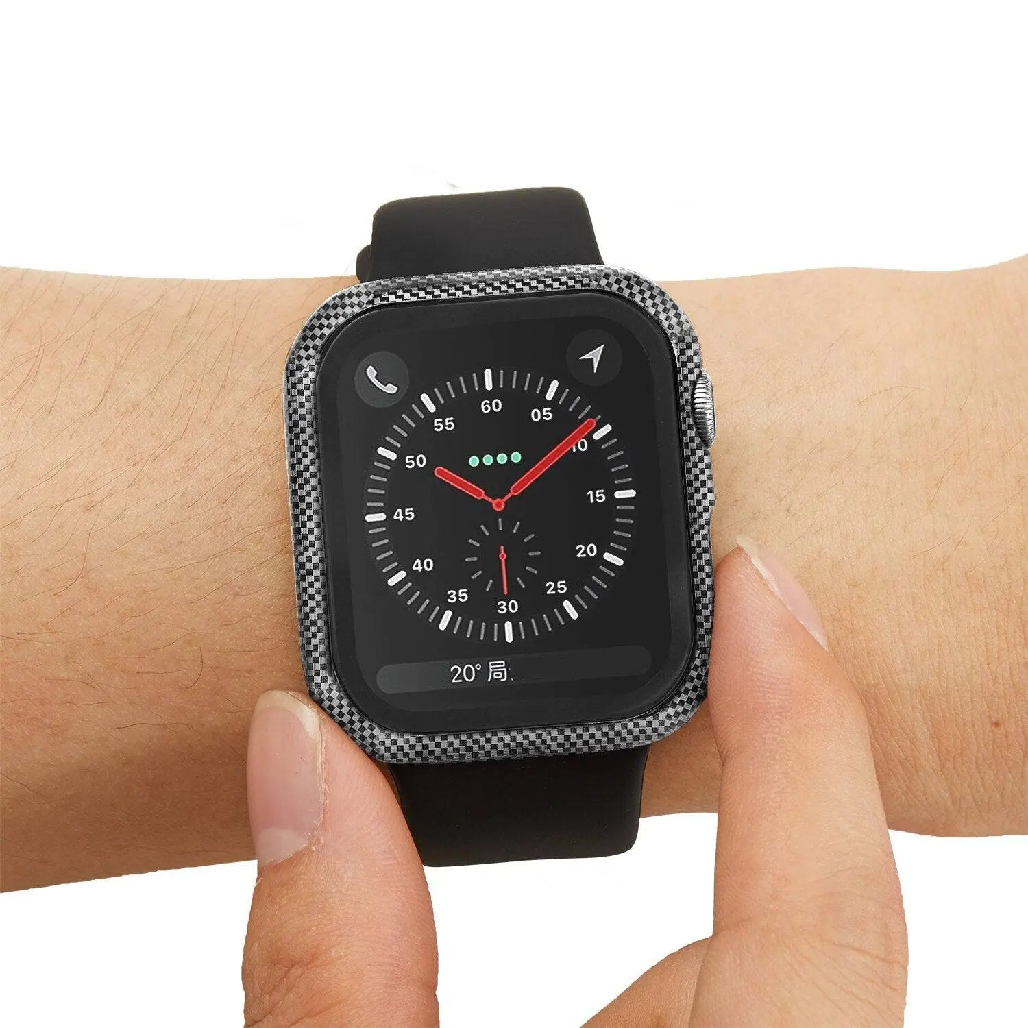 Apple Watch American Spartan Custom Carbon Fiber Screen Protector Case - Pinnacle Luxuries