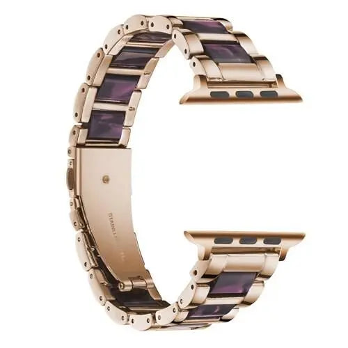 Custom Luxury Stainless Steel Resin Apple Watch Band - Avontic