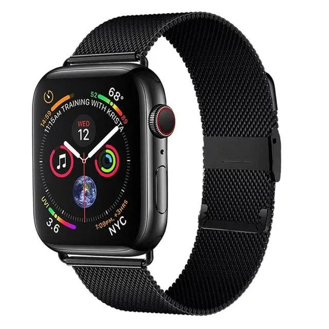 Premium Stainless Steel Mesh Band For Apple Watch SE Series 6 - Avontic