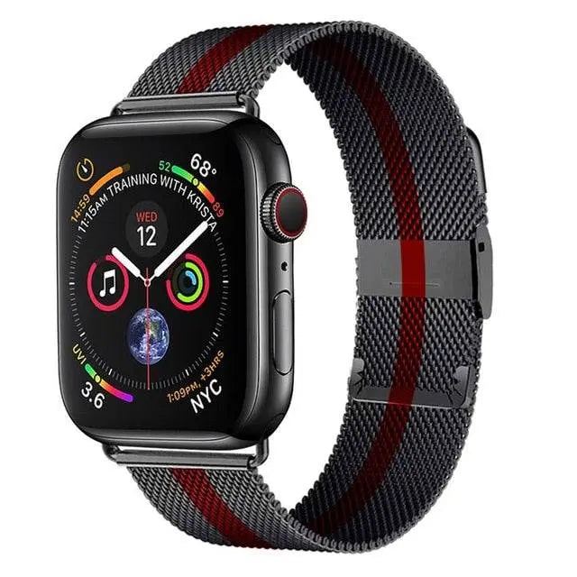 Premium Stainless Steel Mesh Band For Apple Watch SE Series 6 - Avontic