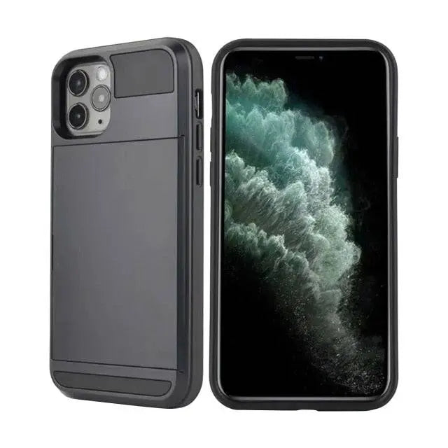 Apple iPhone 12 /12 Mini/ Pro/Pro Max Shockproof Armor Wallet Case - Pinnacle Luxuries