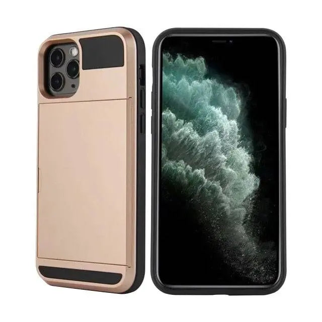 Apple iPhone 12 /12 Mini/ Pro/Pro Max Shockproof Armor Wallet Case - Pinnacle Luxuries