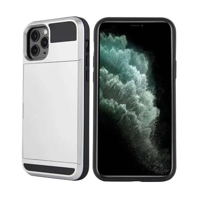 Apple iPhone 12 /12 Mini/ Pro/Pro Max Shockproof Armor Wallet Case - Pinnacle Luxuries