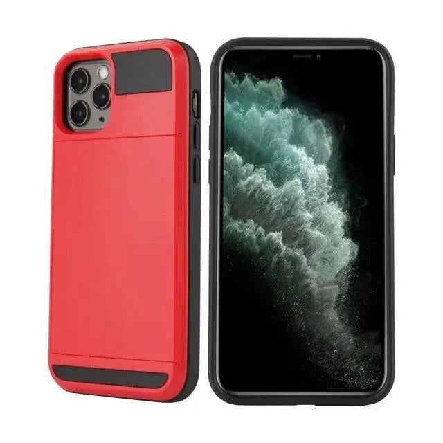 Apple iPhone 12 /12 Mini/ Pro/Pro Max Shockproof Armor Wallet Case - Pinnacle Luxuries