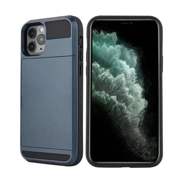 Apple iPhone 12 /12 Mini/ Pro/Pro Max Shockproof Armor Wallet Case - Avontic
