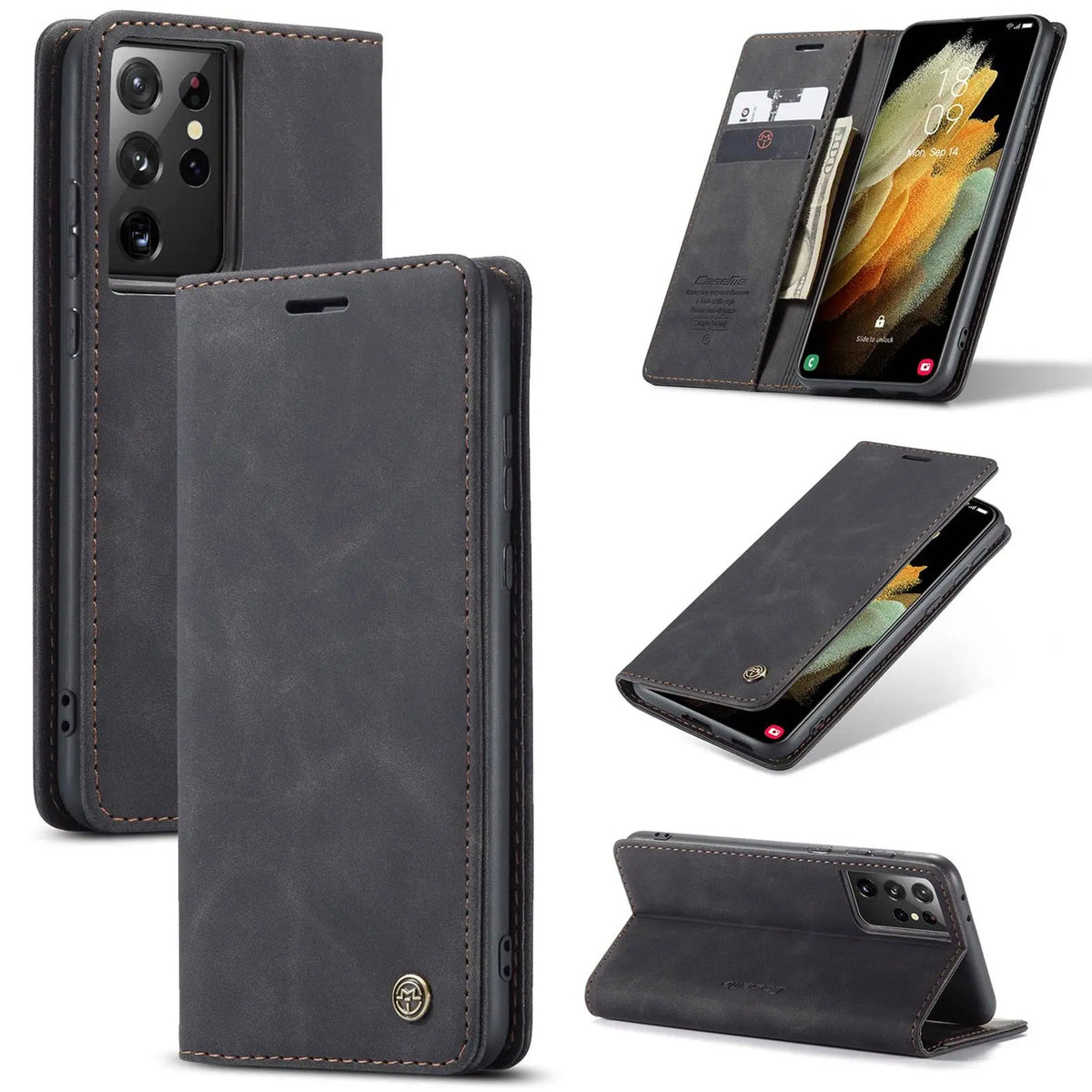 Premium Leather Case For Samsung Galaxy S21/S21 Plus/S21 Ultra 5G - Avontic