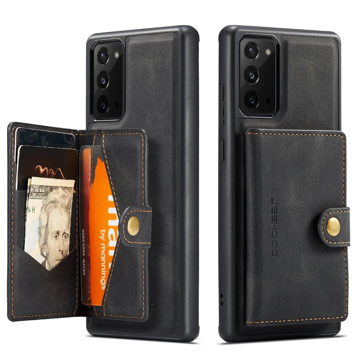 Premium Leather Wallet Card Case Samsung Galaxy Phone - Avontic