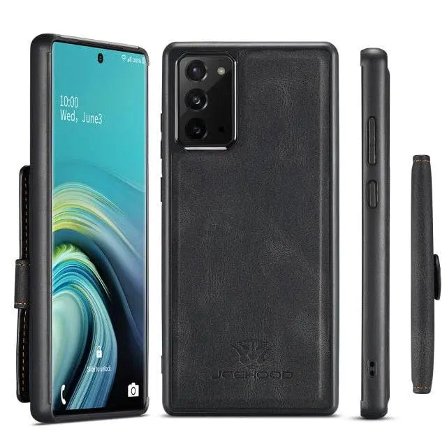 Premium Leather Wallet Card Case Samsung Galaxy Phone - Avontic