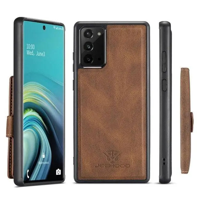 Premium Leather Wallet Card Case Samsung Galaxy Phone - Avontic