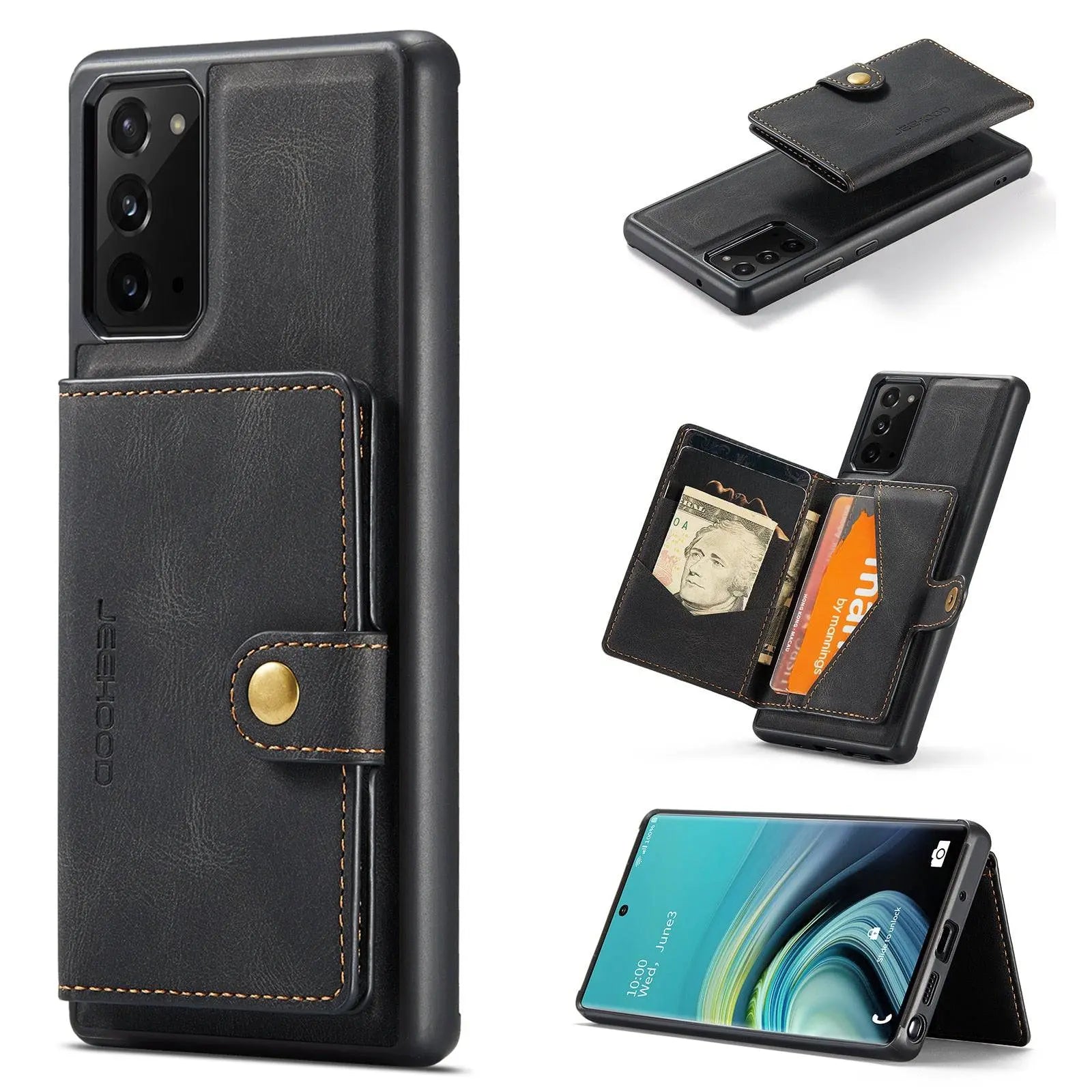 Premium Leather Wallet Card Case Samsung Galaxy Phone - Pinnacle Luxuries