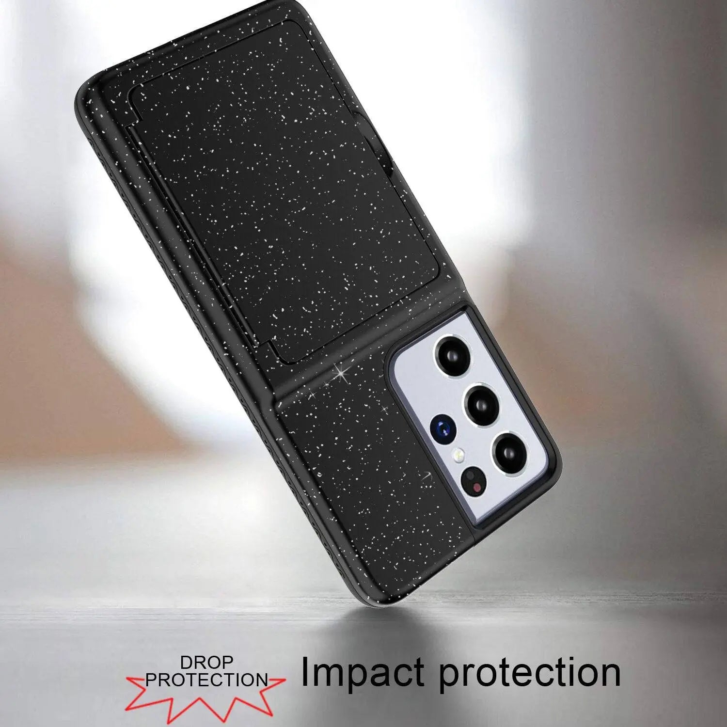 Pristine Bling Credit Card Mirror Case For Samsung Galaxy S21 / S21 Plus / S21 Ultra - Pinnacle Luxuries