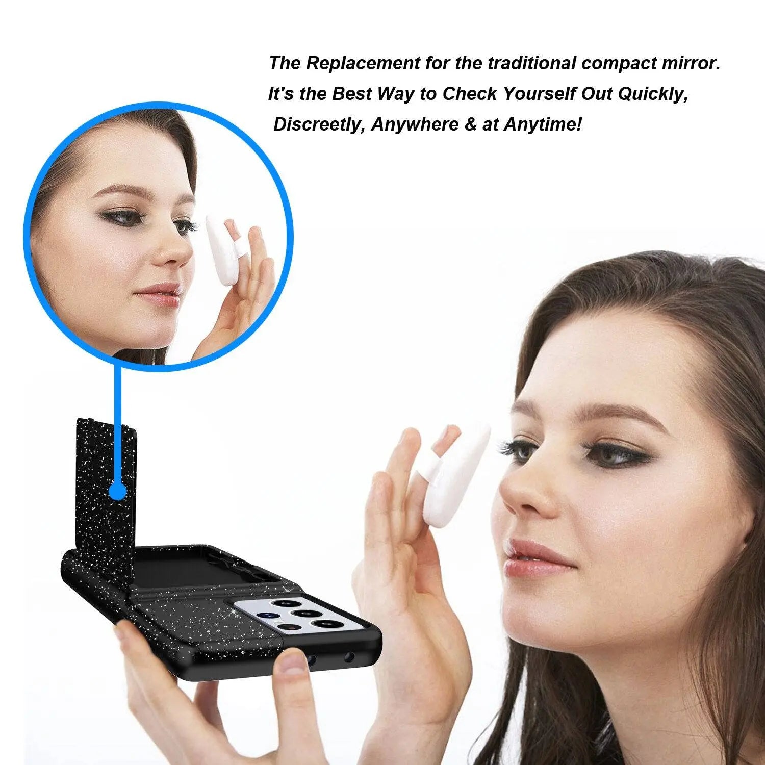 Pristine Bling Credit Card Mirror Case For Samsung Galaxy S21 / S21 Plus / S21 Ultra - Pinnacle Luxuries